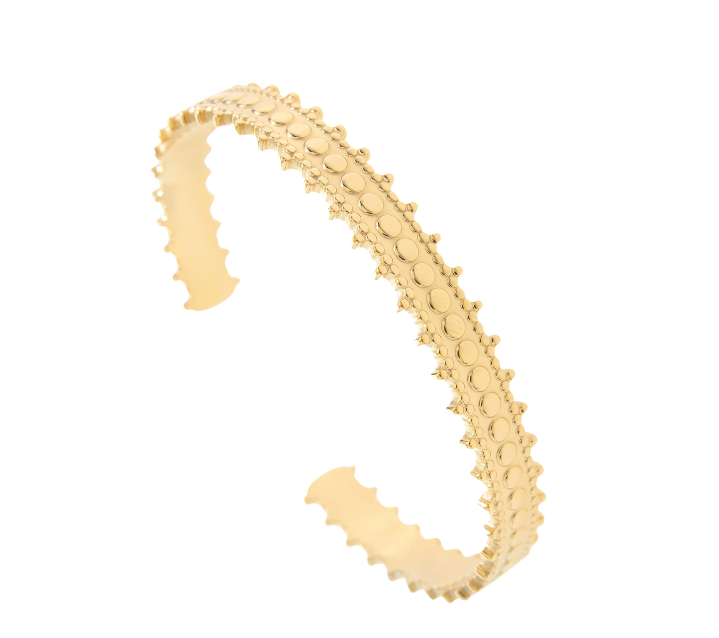 Capri Dot-Texture Slim Cuff – Gold