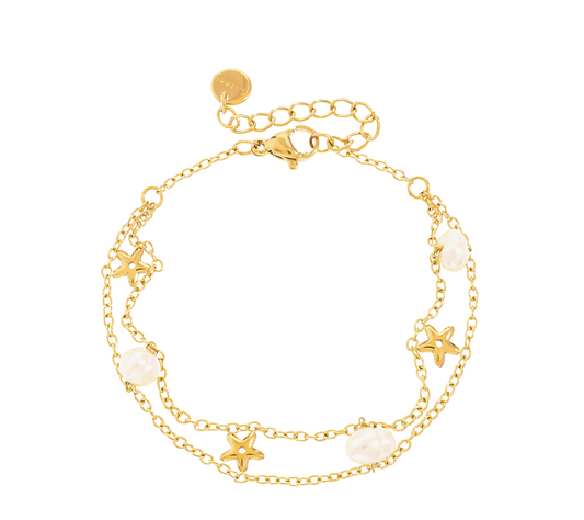 Layered Snake Chain Bracelet – Femradigt Armband i Rund Ormkedja