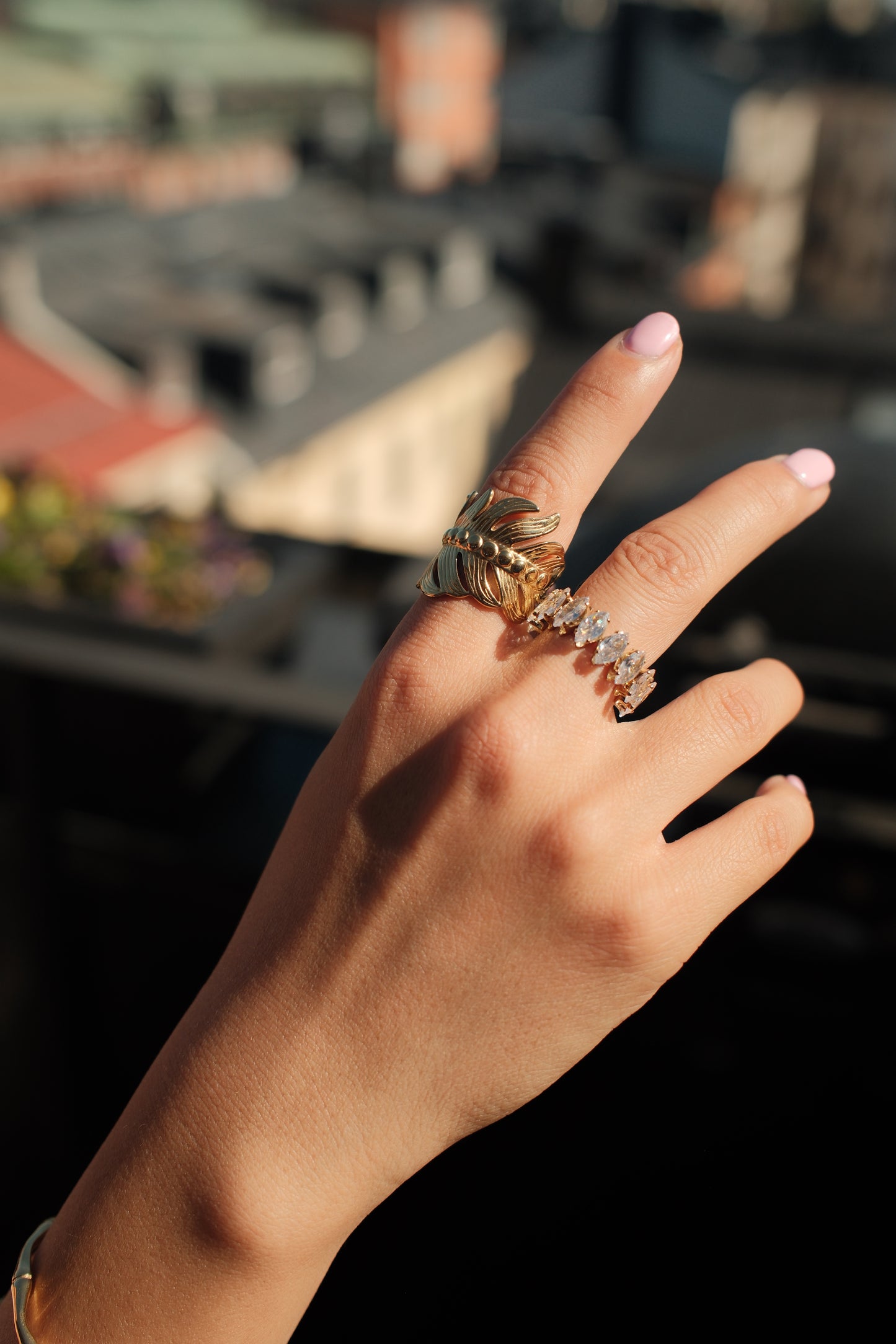 Palma Leaf Crown Ring – Gold
