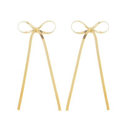 Ribbon Bow Drop Earrings