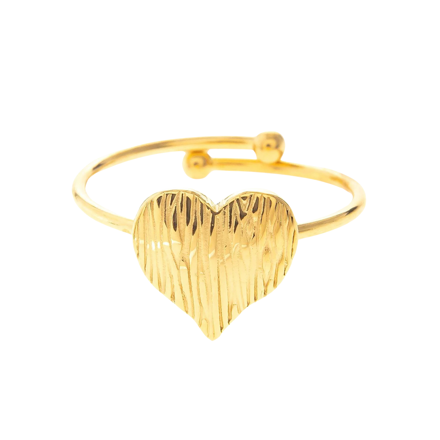 Heart Texture Ring – Gold