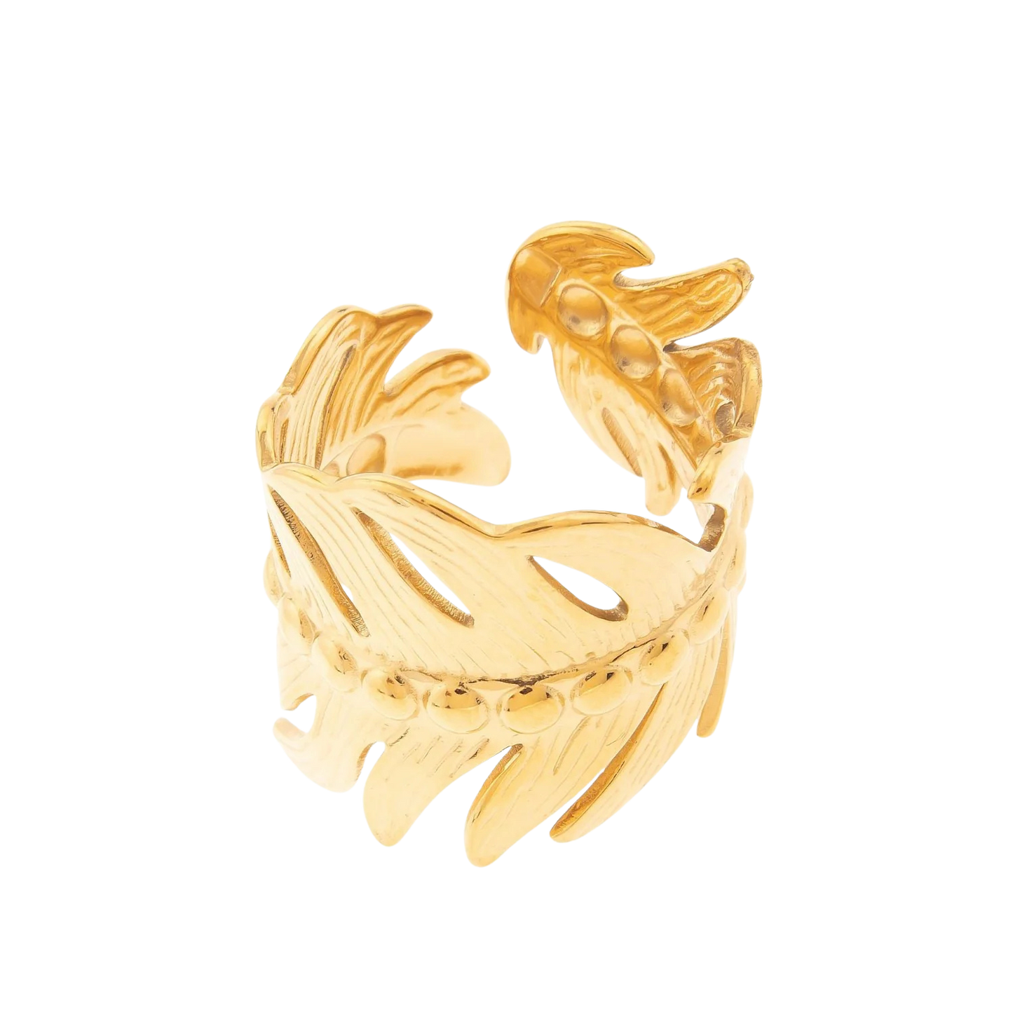 Palma Leaf Crown Ring – Gold